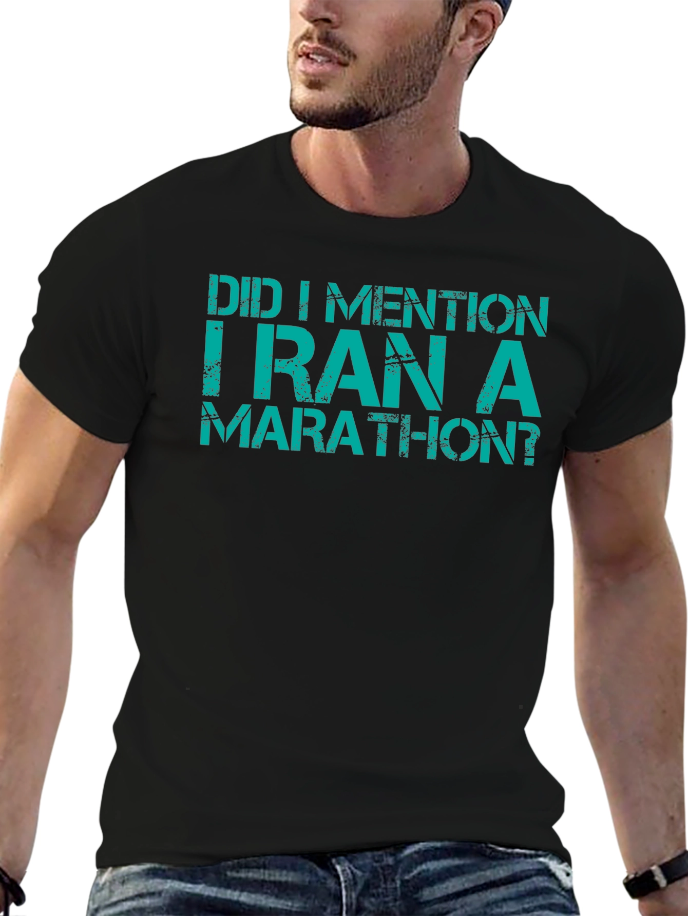 Black Funny Marathon T-Shirt - "Did I Mention?" view 6