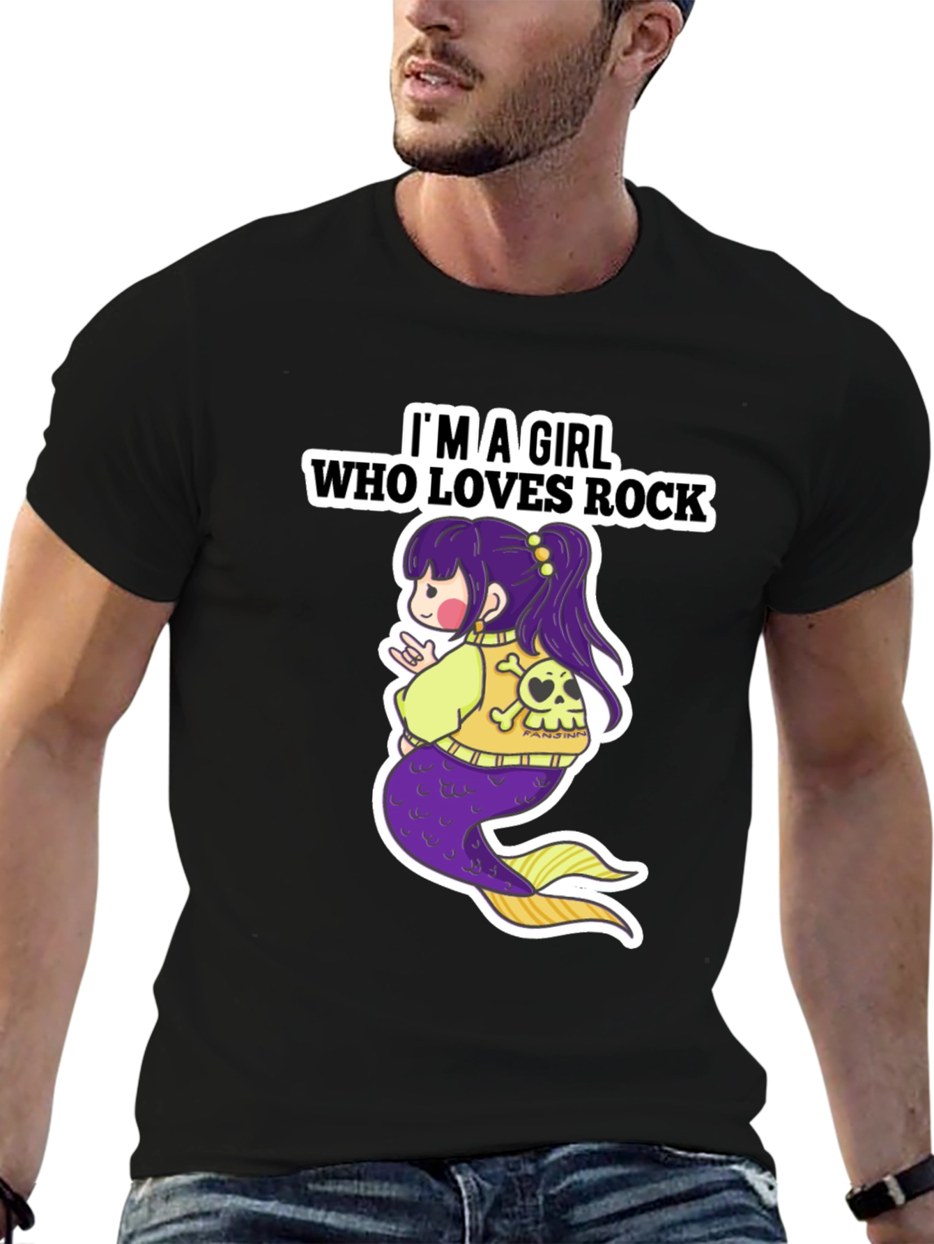 Black Rock Mermaid Graphic T-Shirt view 6