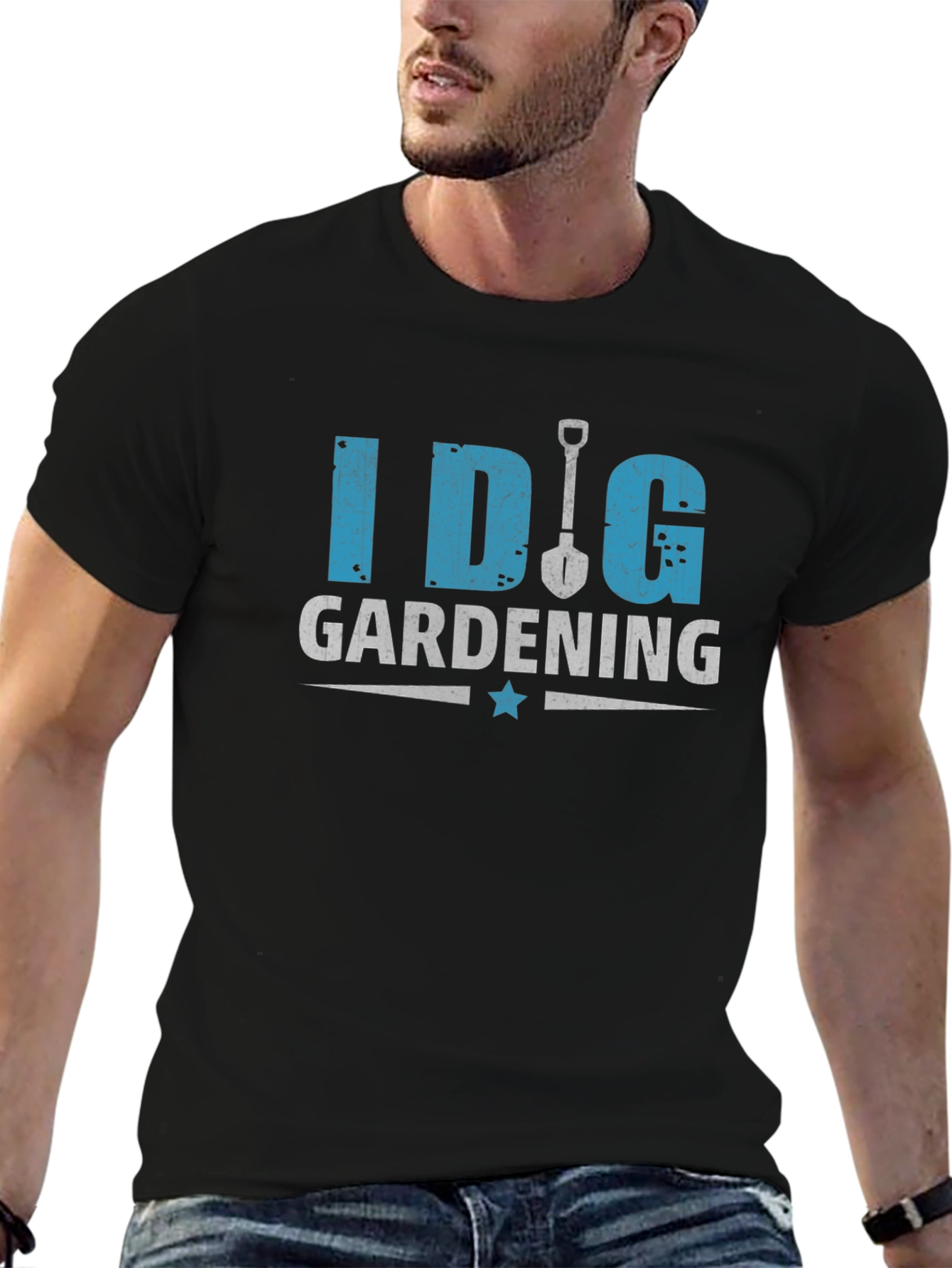 Black I Dig Gardening T-Shirt - Funny Gardening Gift view 6