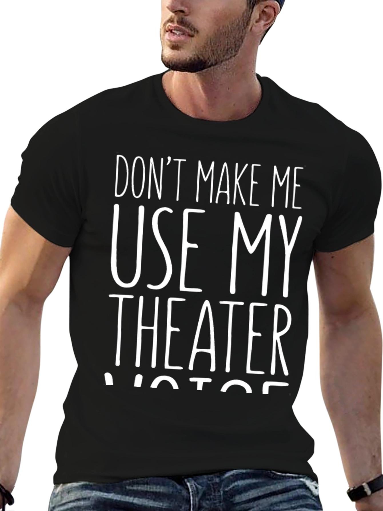 Black Theater Voice T-Shirt - Funny Actor Tee view 6