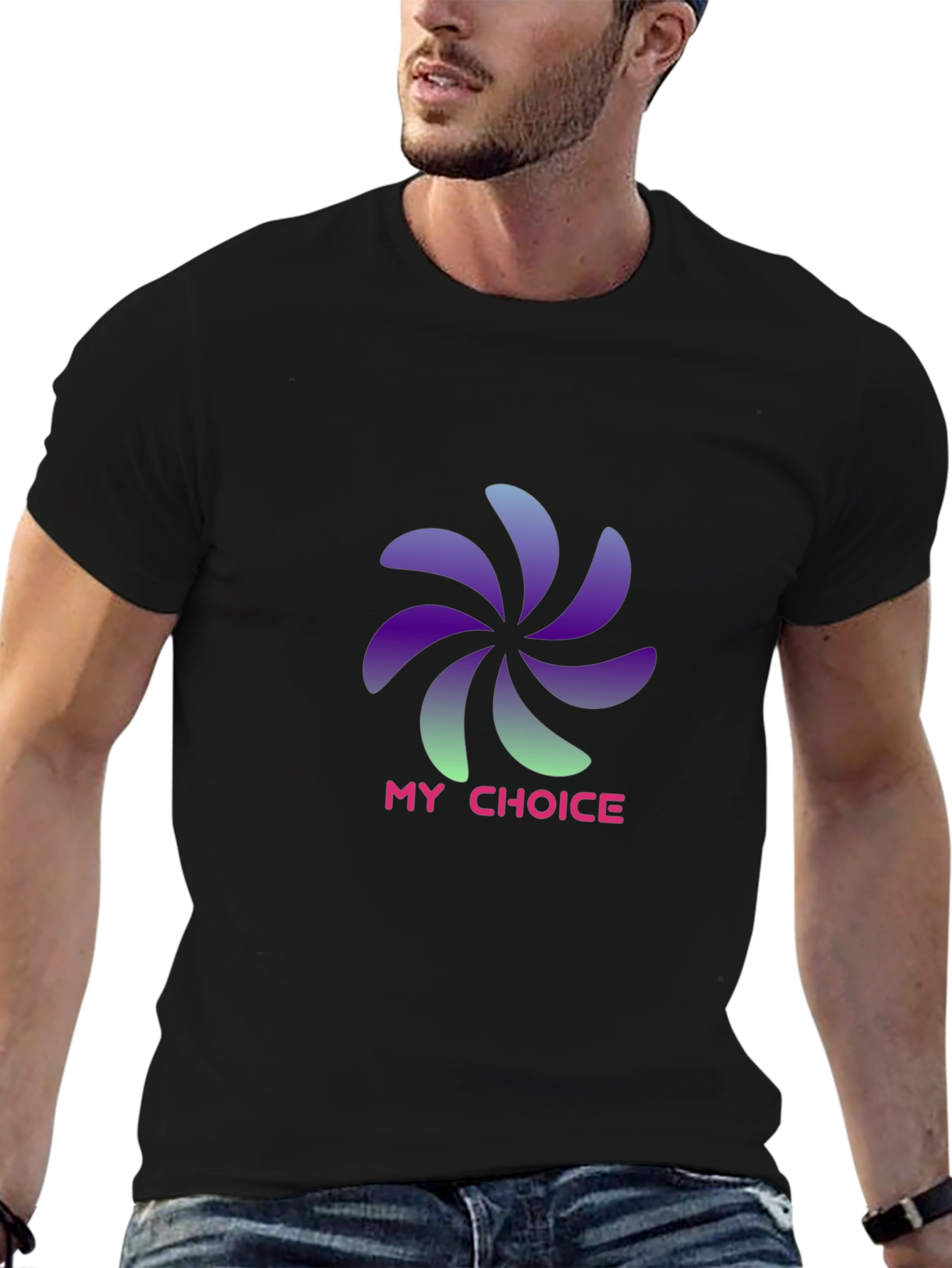 Black My Choice Graphic T-Shirt - Stylish Black Tee view 6