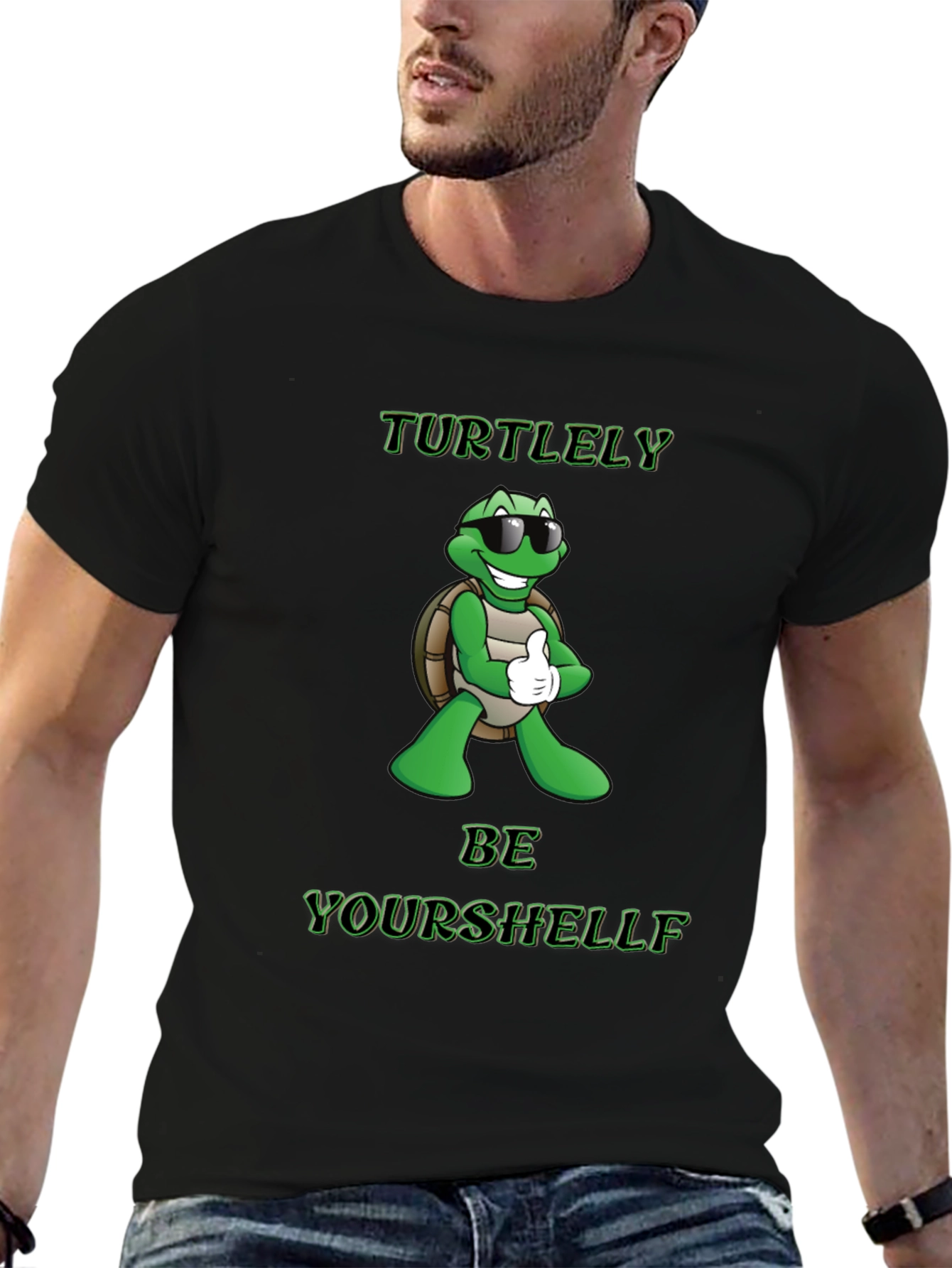 Black Turtley Be Yourshelff T-Shirt view 6