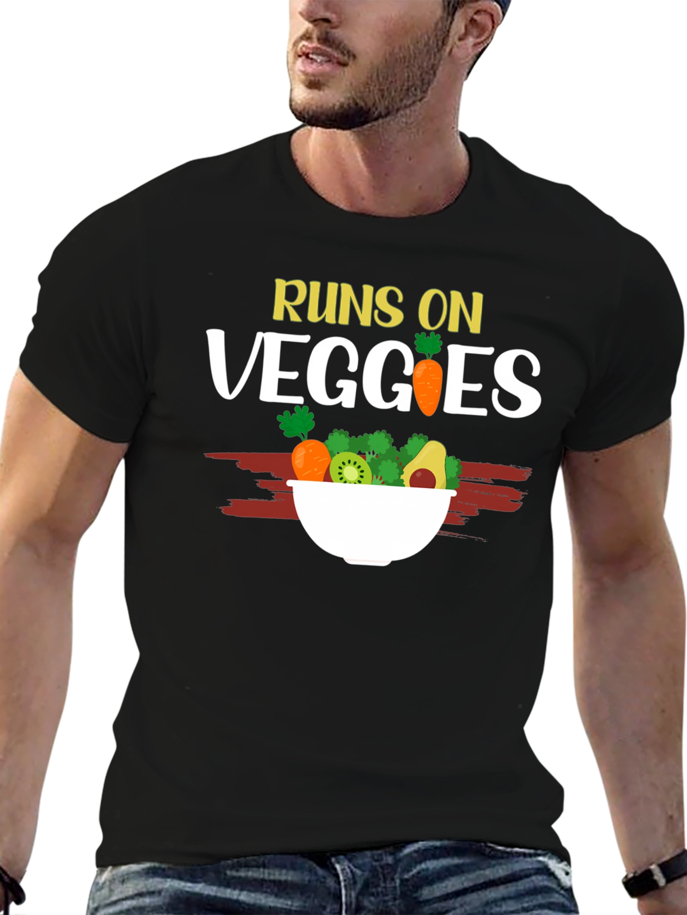 Runs On Veggies T-Shirt - Vegan Friendly - 6
