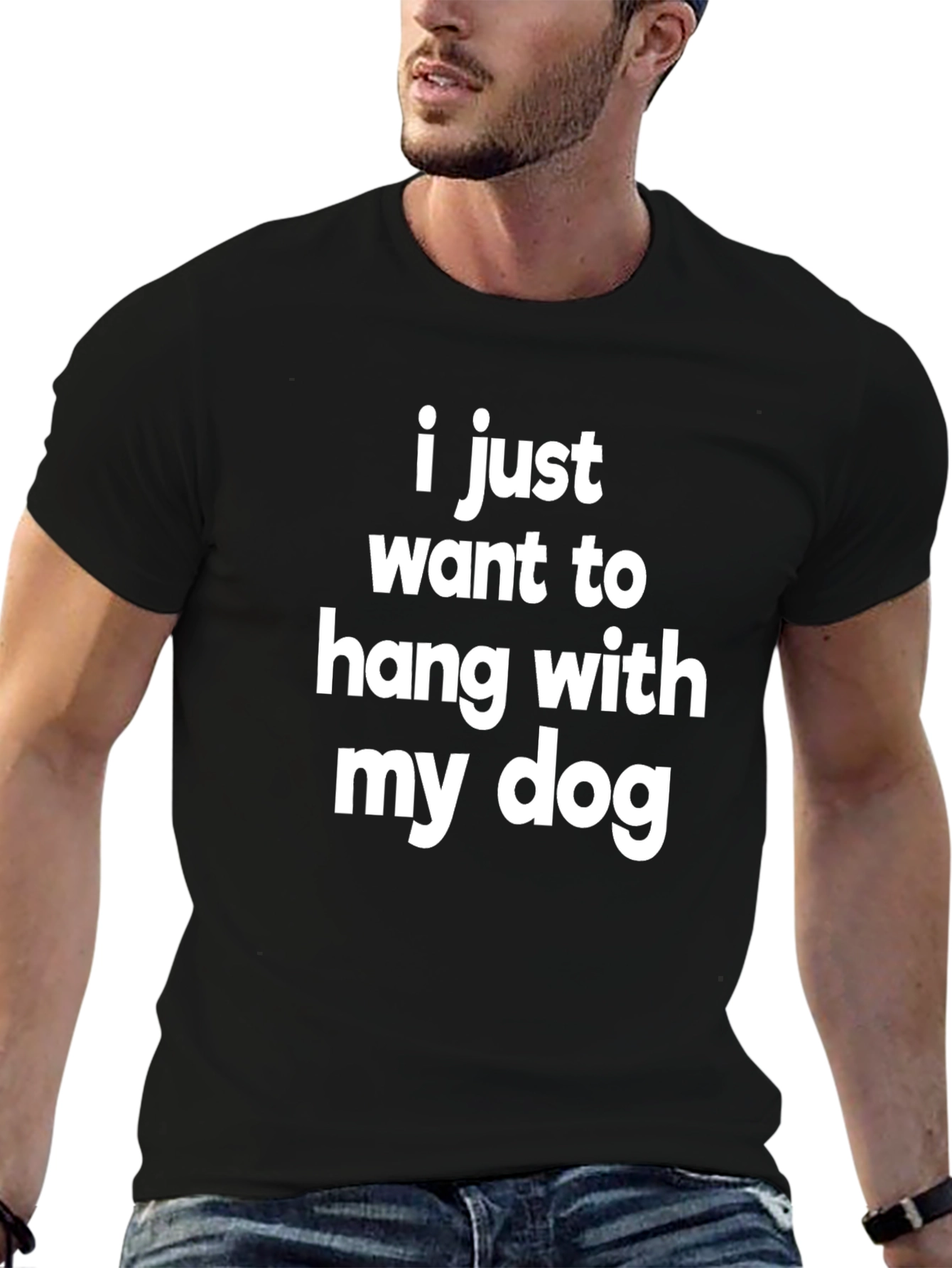 Black Hang With My Dog Graphic T-Shirt view 6
