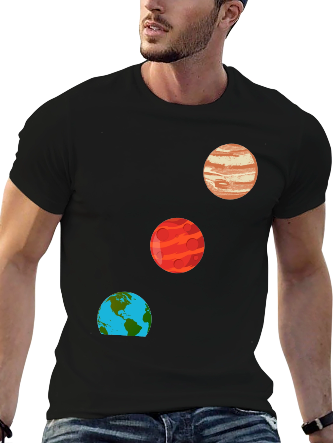 Black Planet T-Shirt - Space Design view 6