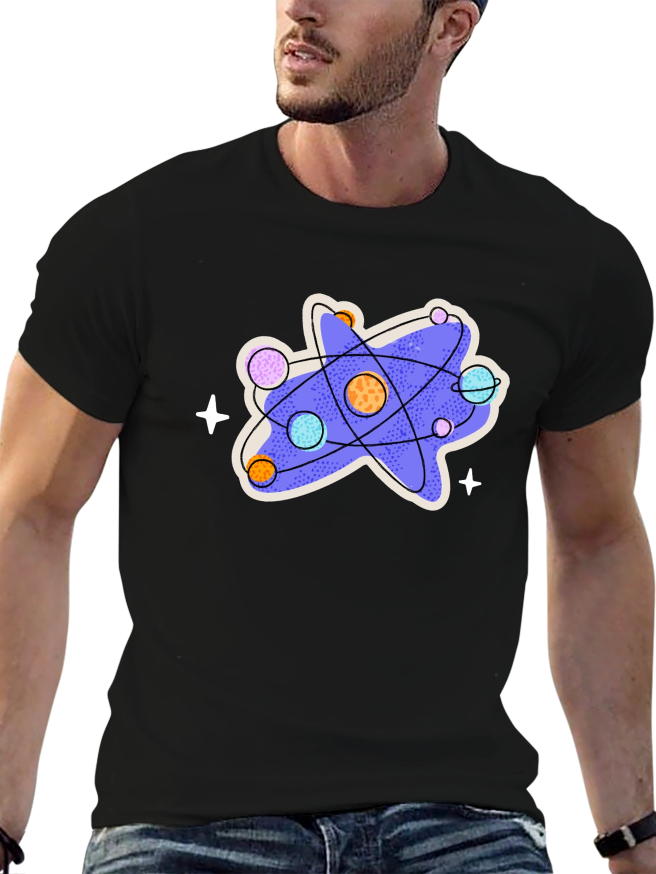 Black Science Atom Graphic T-Shirt view 6