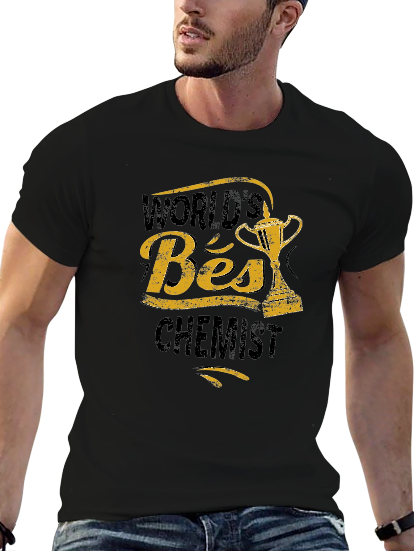 Black World's Best Chemist Black Graphic T-Shirt view 6