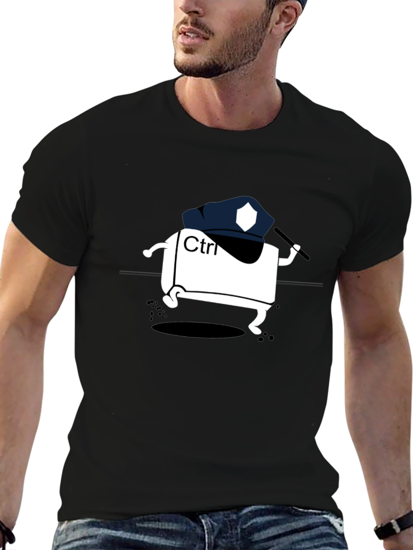 Ctrl Police Black T-Shirt - 6