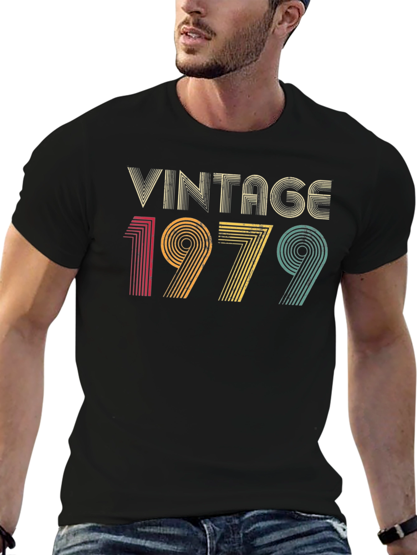 Black Vintage 1979 T-Shirt - Retro Birthday Gift view 6