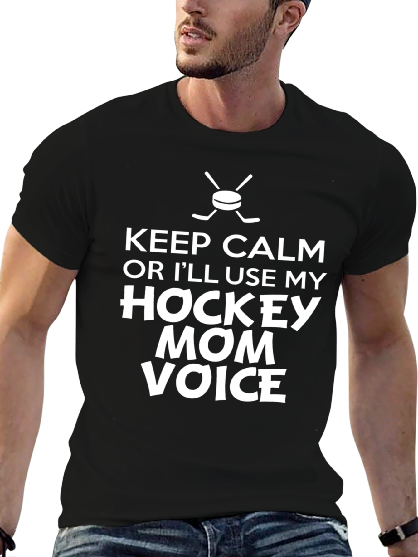 Keep Calm Hockey Mom T-Shirt - Funny Tee - 6