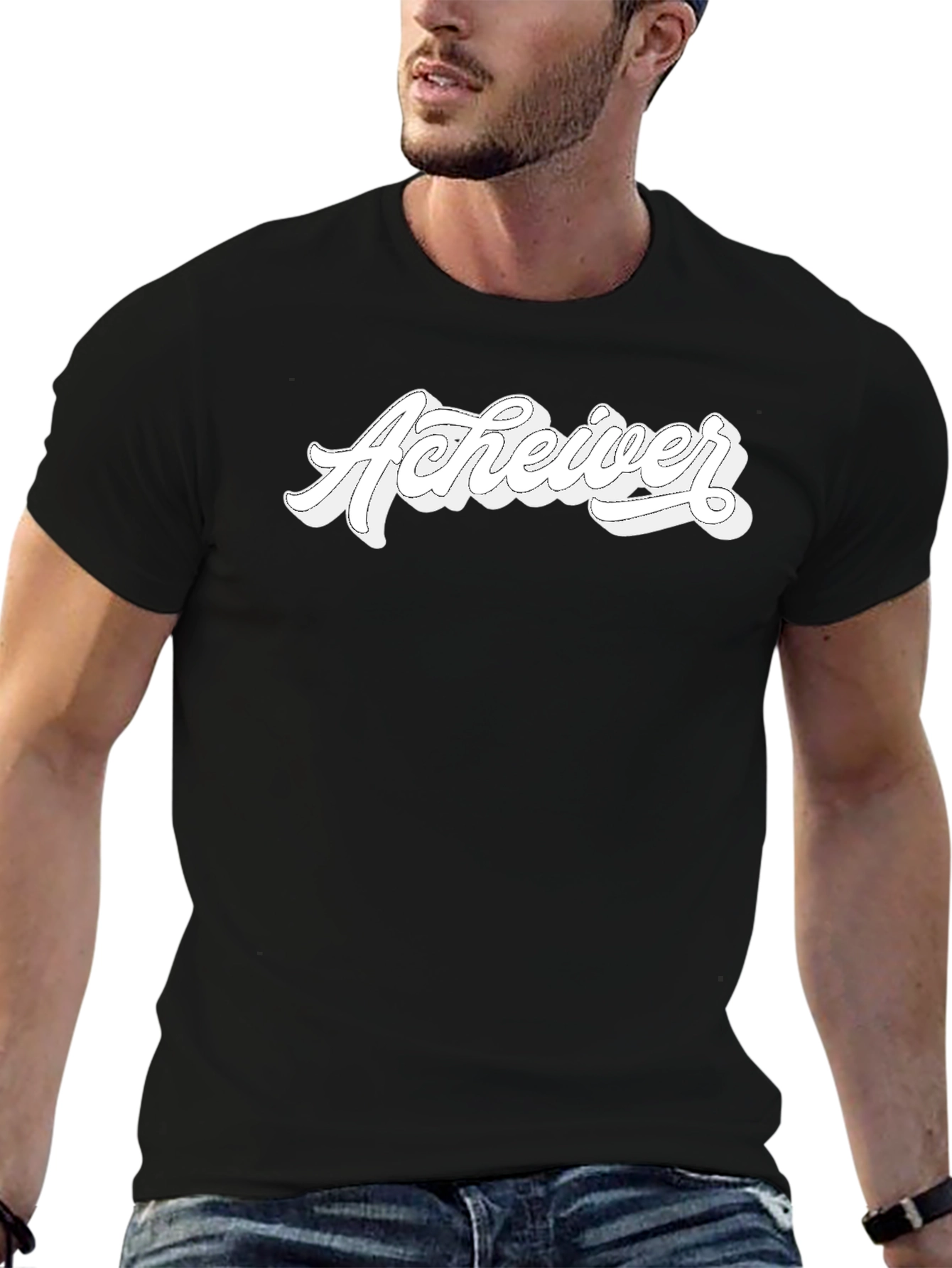 Black Achiever Graphic Tee - Black view 6