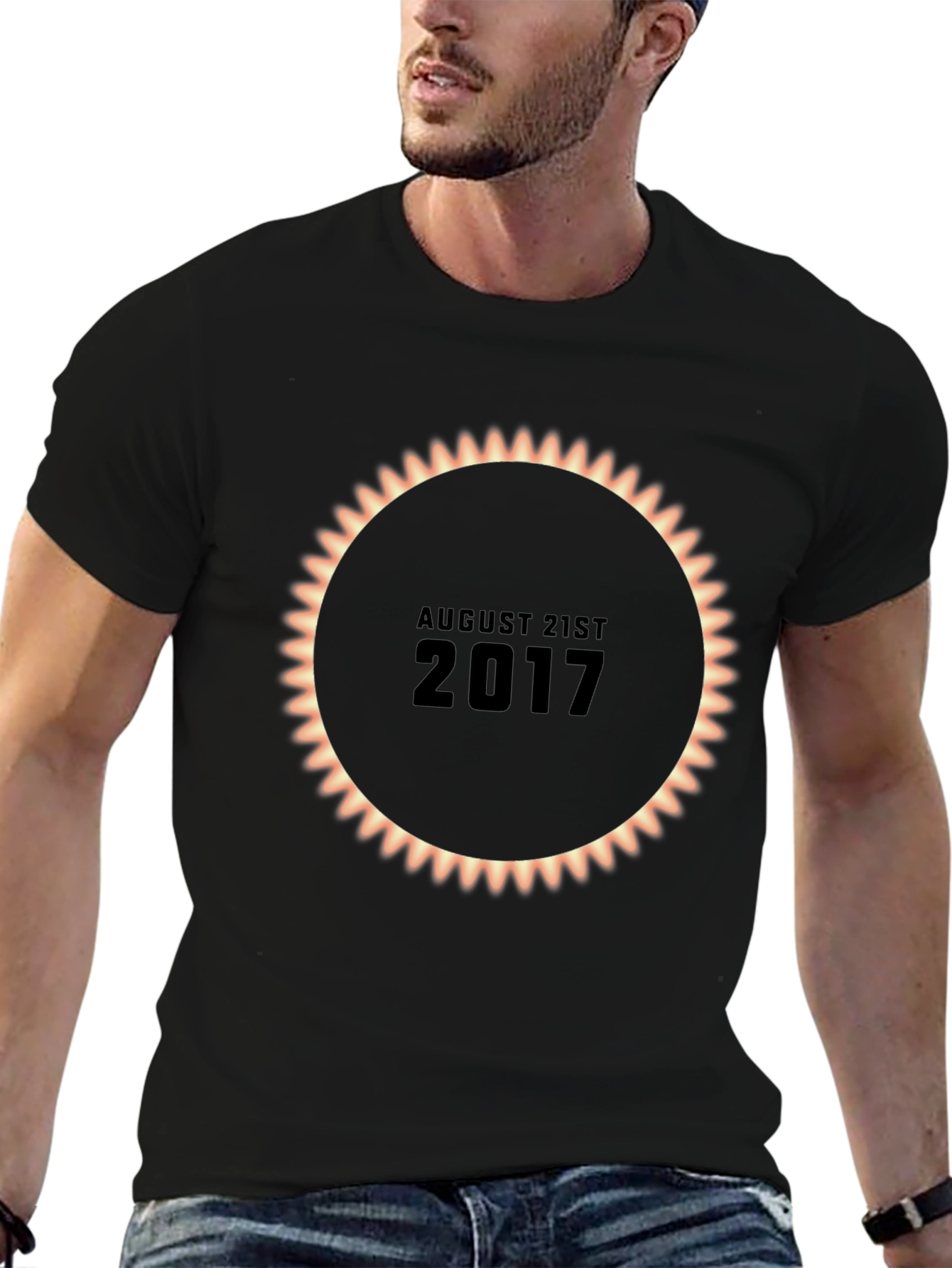 Black Total Solar Eclipse August 21st 2017 T-Shirt view 6