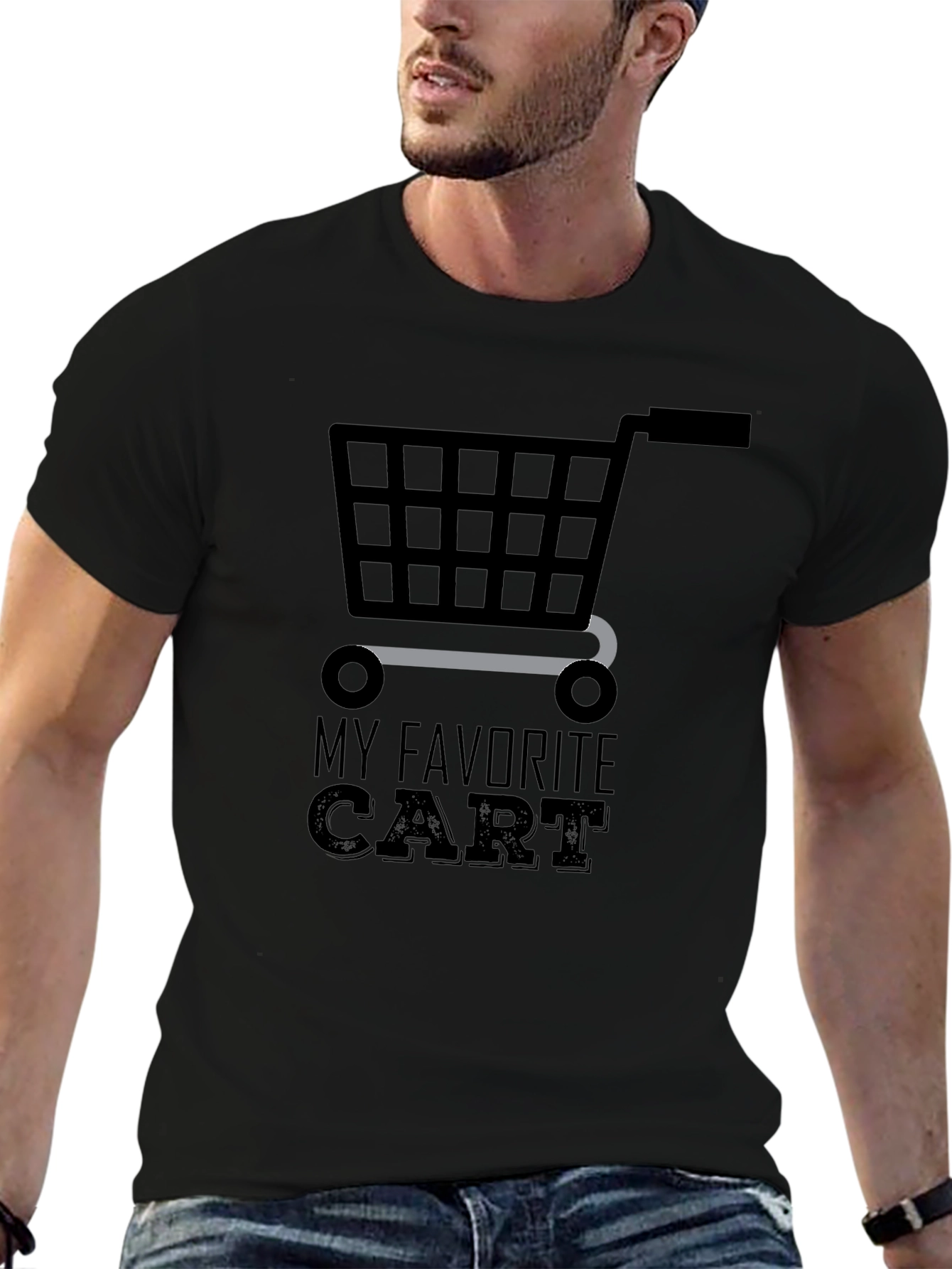 Black My Favorite Cart Graphic Tee - Unisex view 6