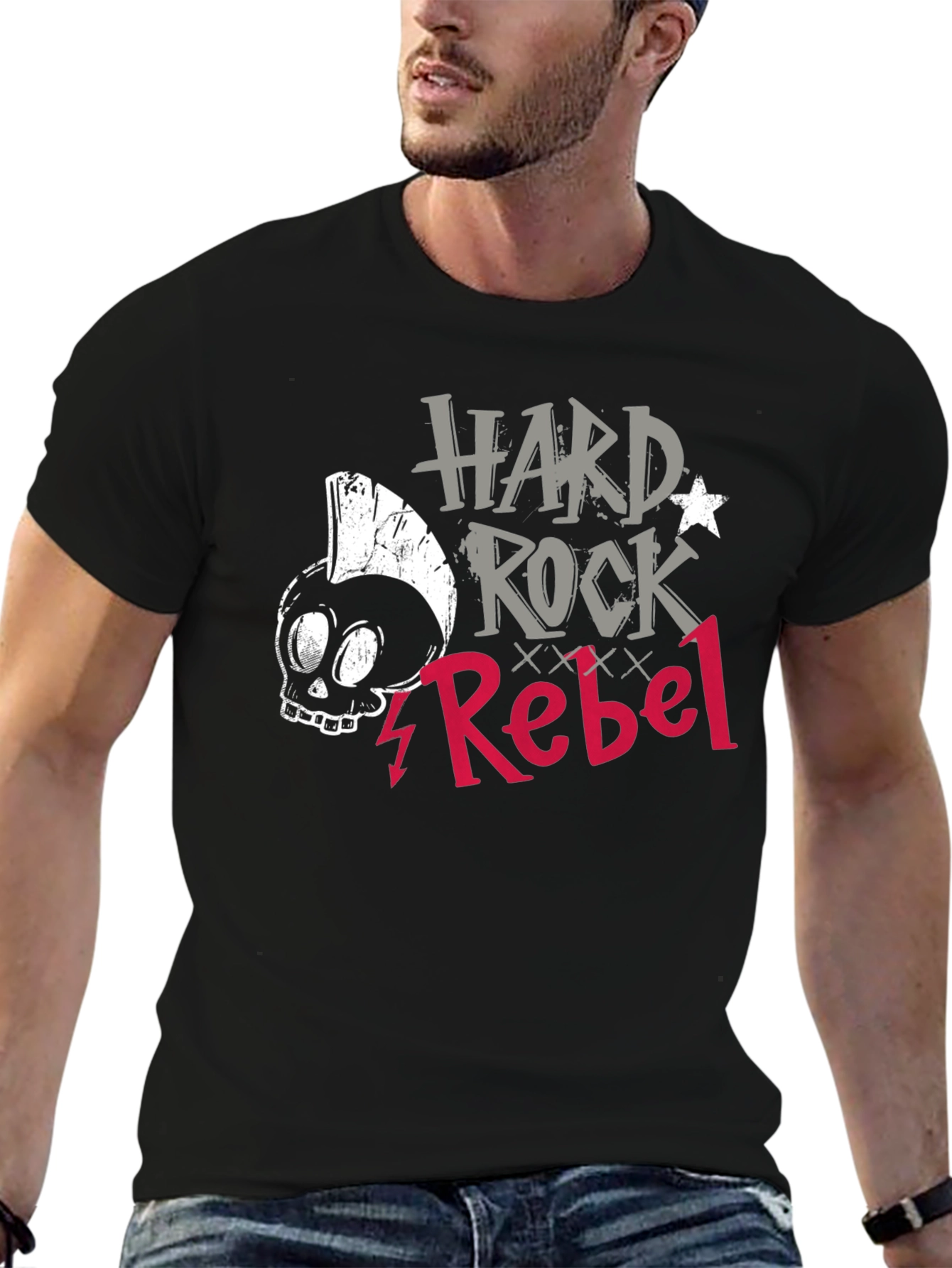 Black Hard Rock Rebel Graphic Black T-Shirt view 6