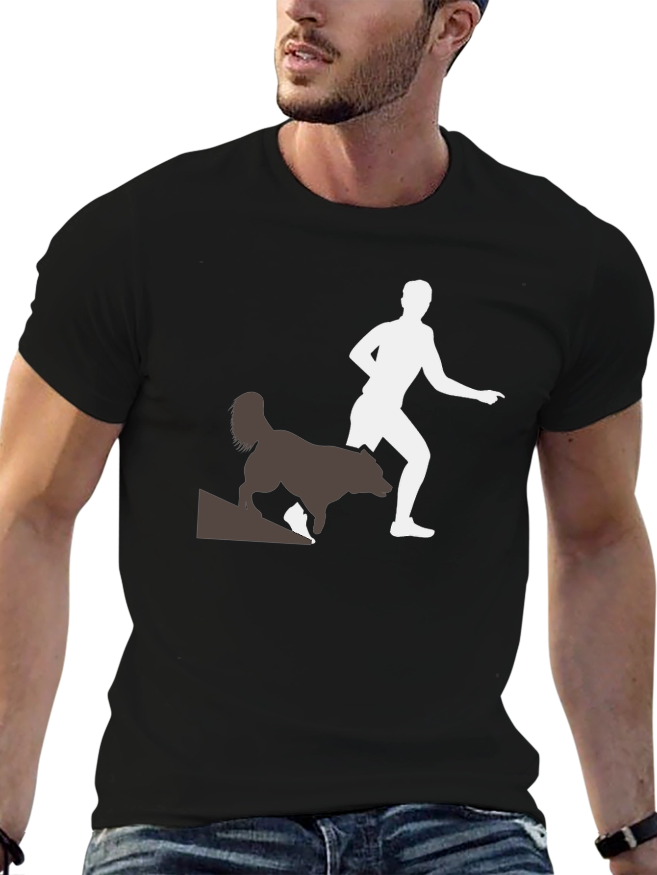 Running with Dogs Tee - Black - 6