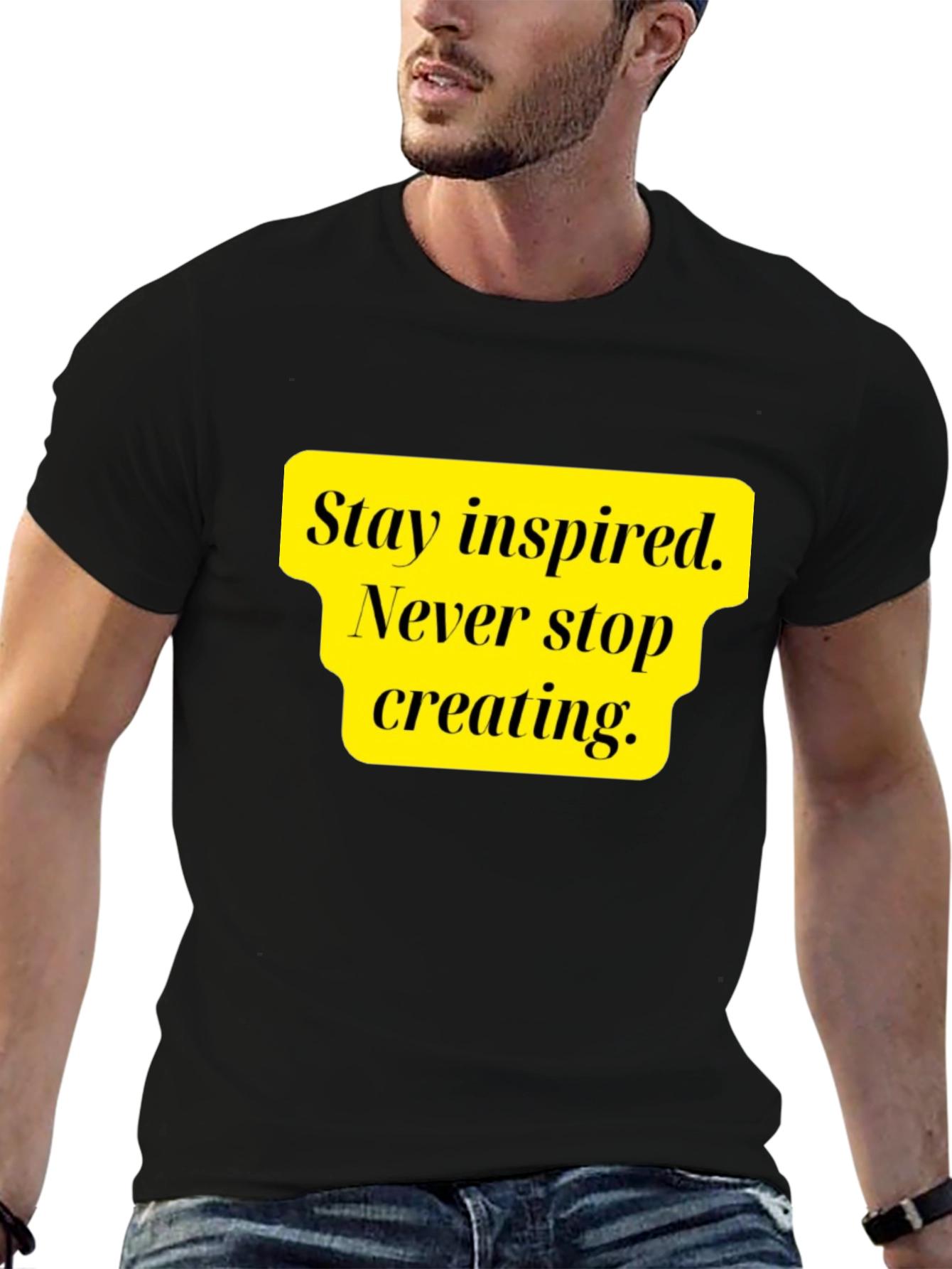 Black Inspire Creativity Black Graphic Tee view 6
