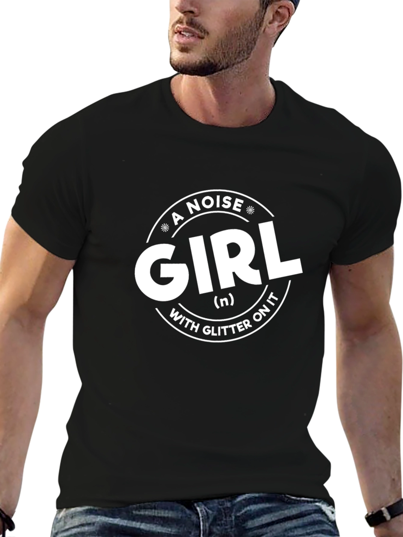 Black A Noise Girl T-Shirt - Glitter Fun view 6