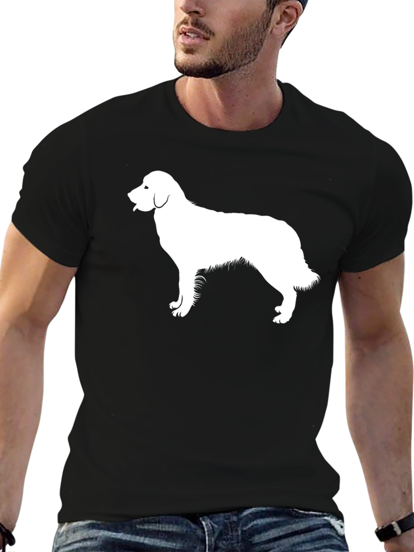 Black Dog Silhouette T-Shirt - Black view 6