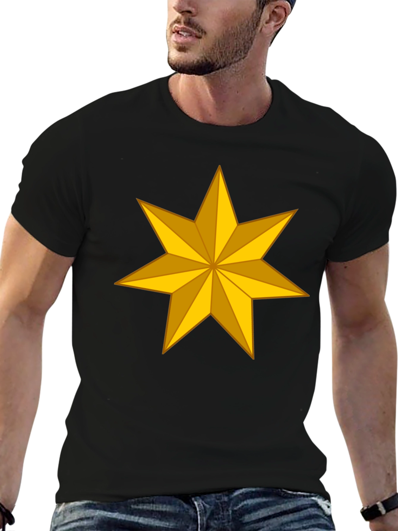 Golden Star Graphic Tee - Stylish Casual Wear - 6