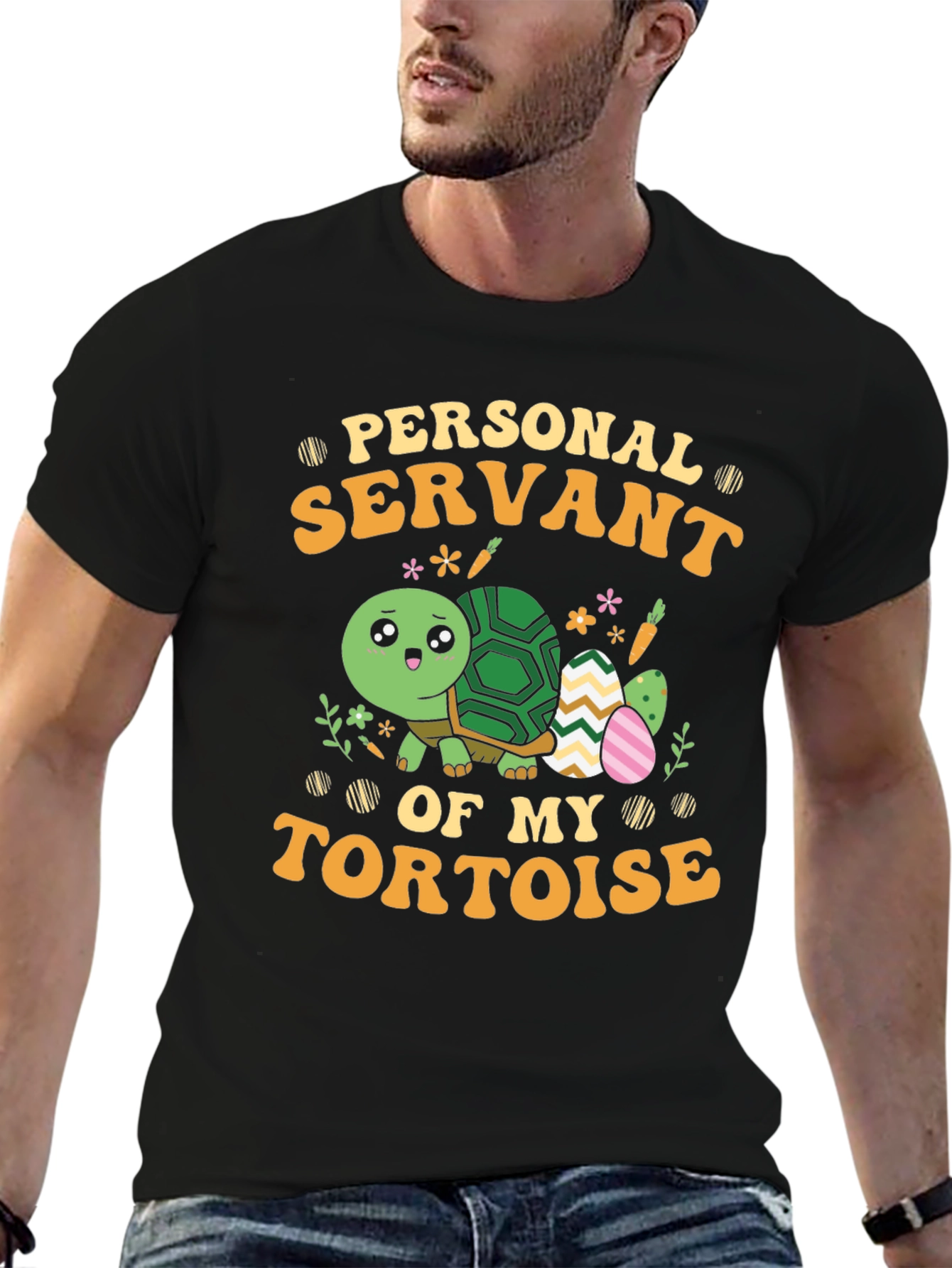 Black Personal Servant of My Tortoise Tee view 6