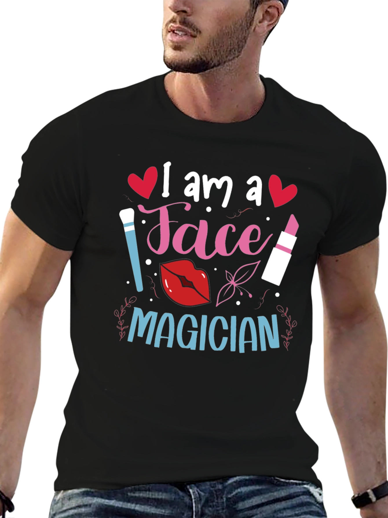 Black Face Magician Graphic T-Shirt view 6
