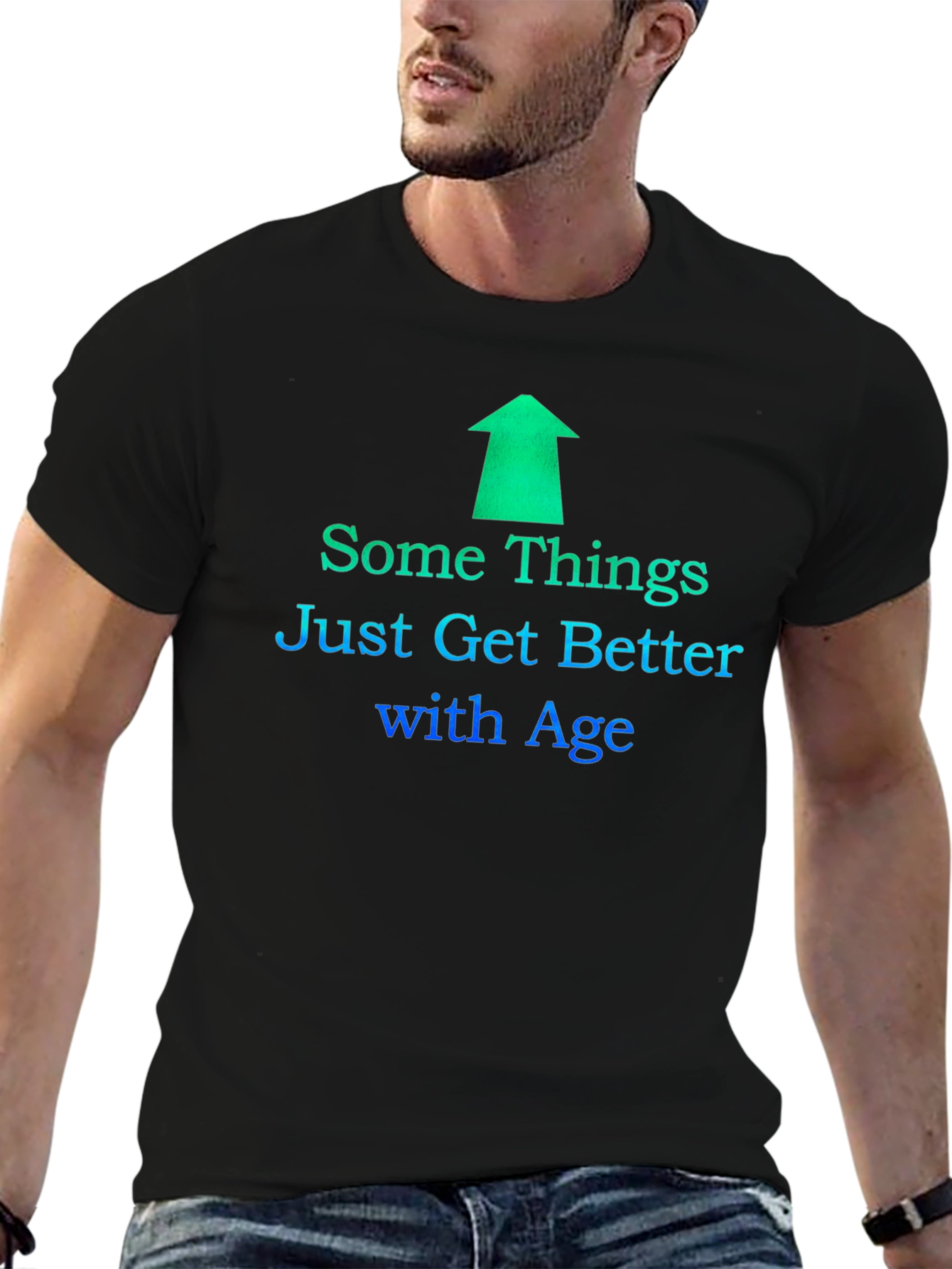 Black Some Things Just Get Better with Age T-Shirt view 6