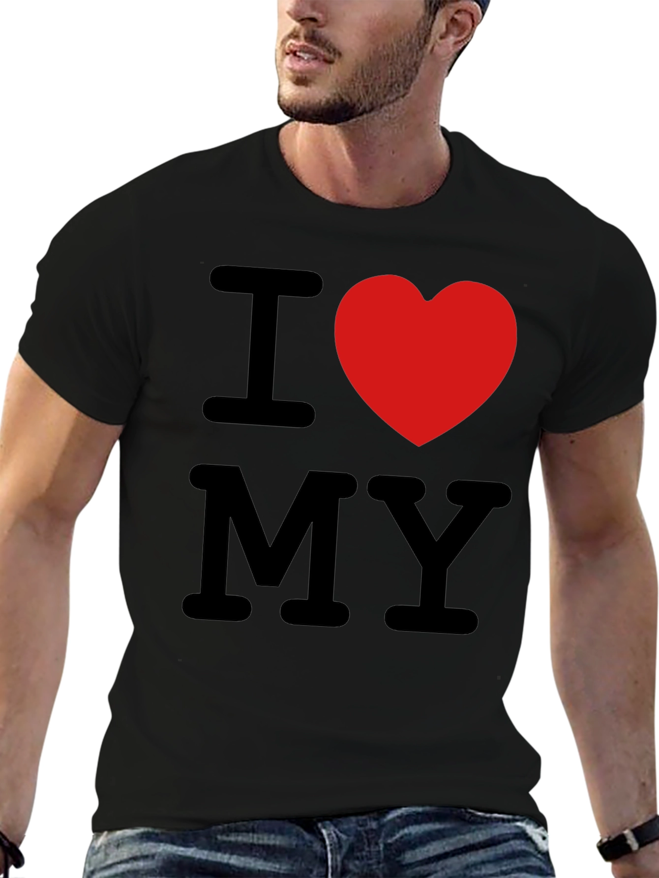 Black I Heart My T-Shirt - Stylish Black Tee view 6