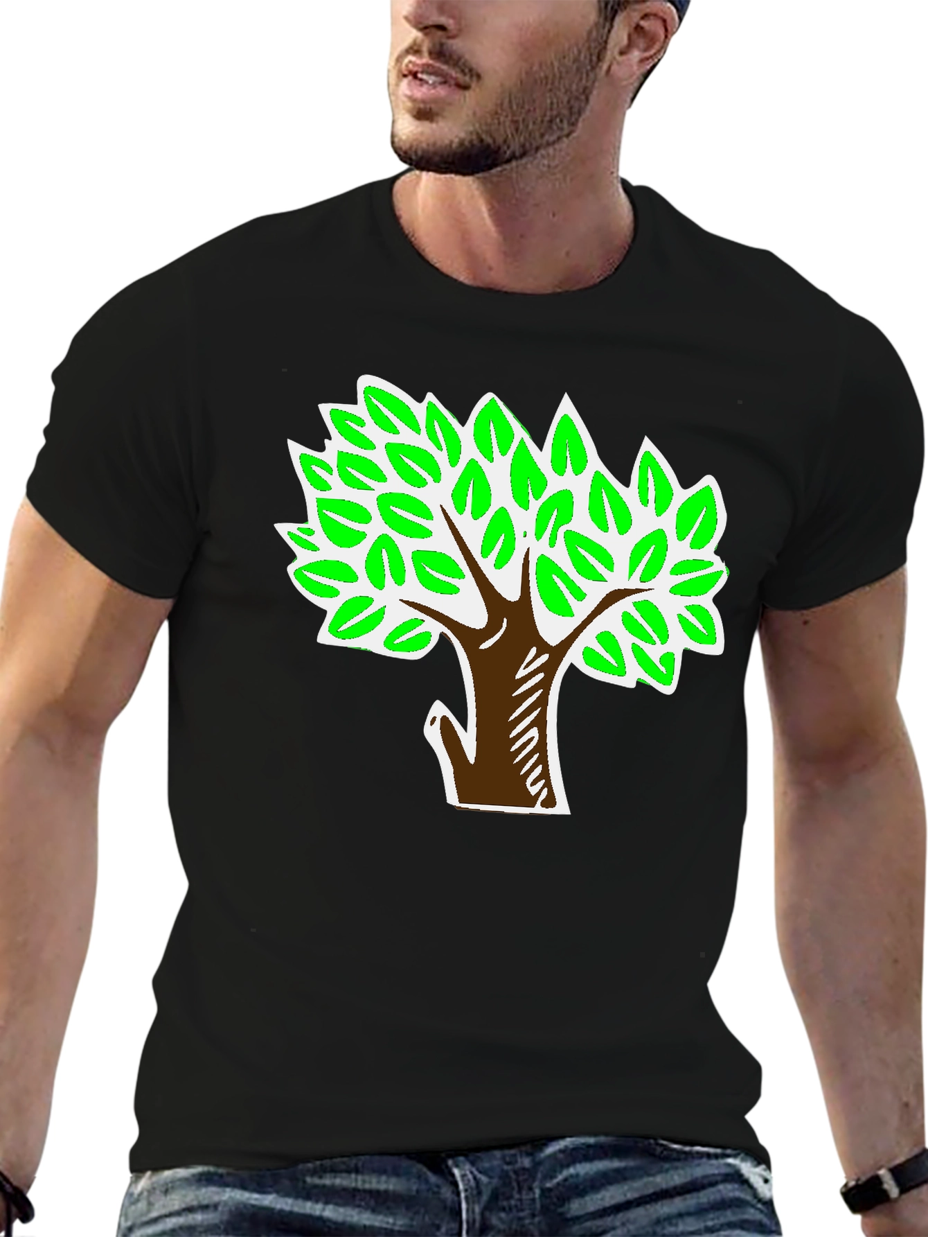 Black Tree Graphic Black T-Shirt view 6