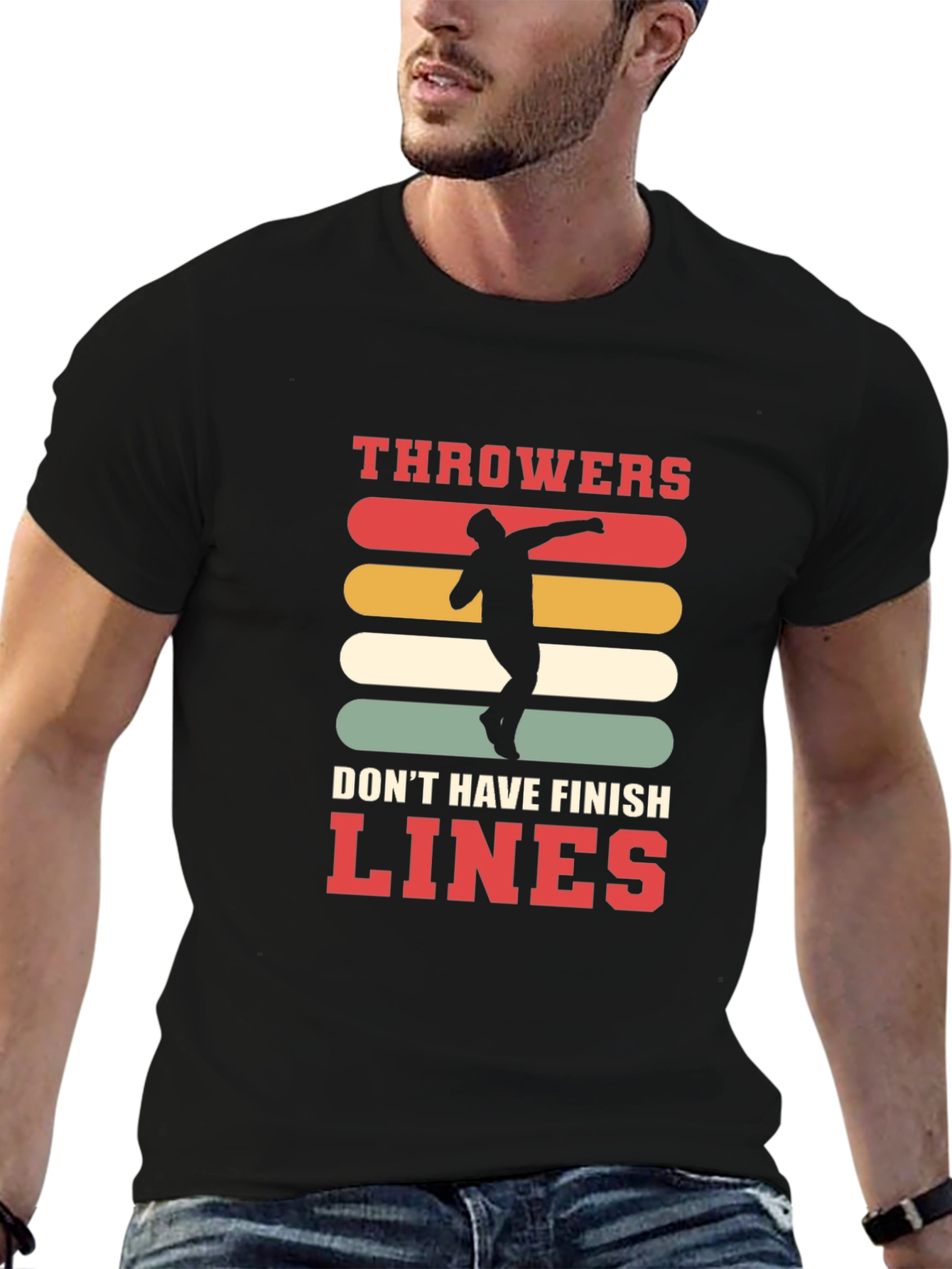 Black Throwers Don't Have Finish Lines Graphic Tee view 6
