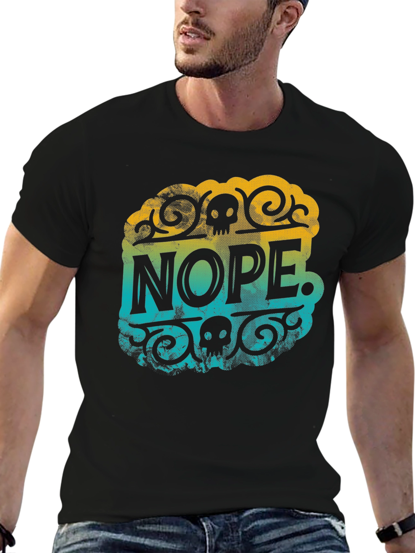 Black Nope Graphic T-Shirt view 6
