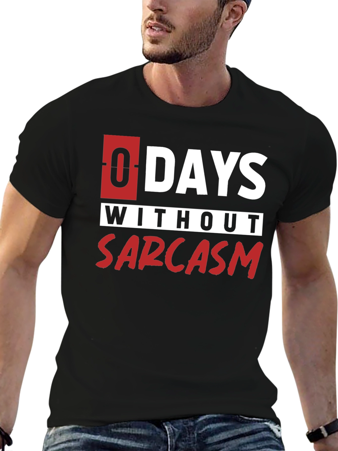 Black Sarcasm T-Shirt - Funny Daily Dose view 6