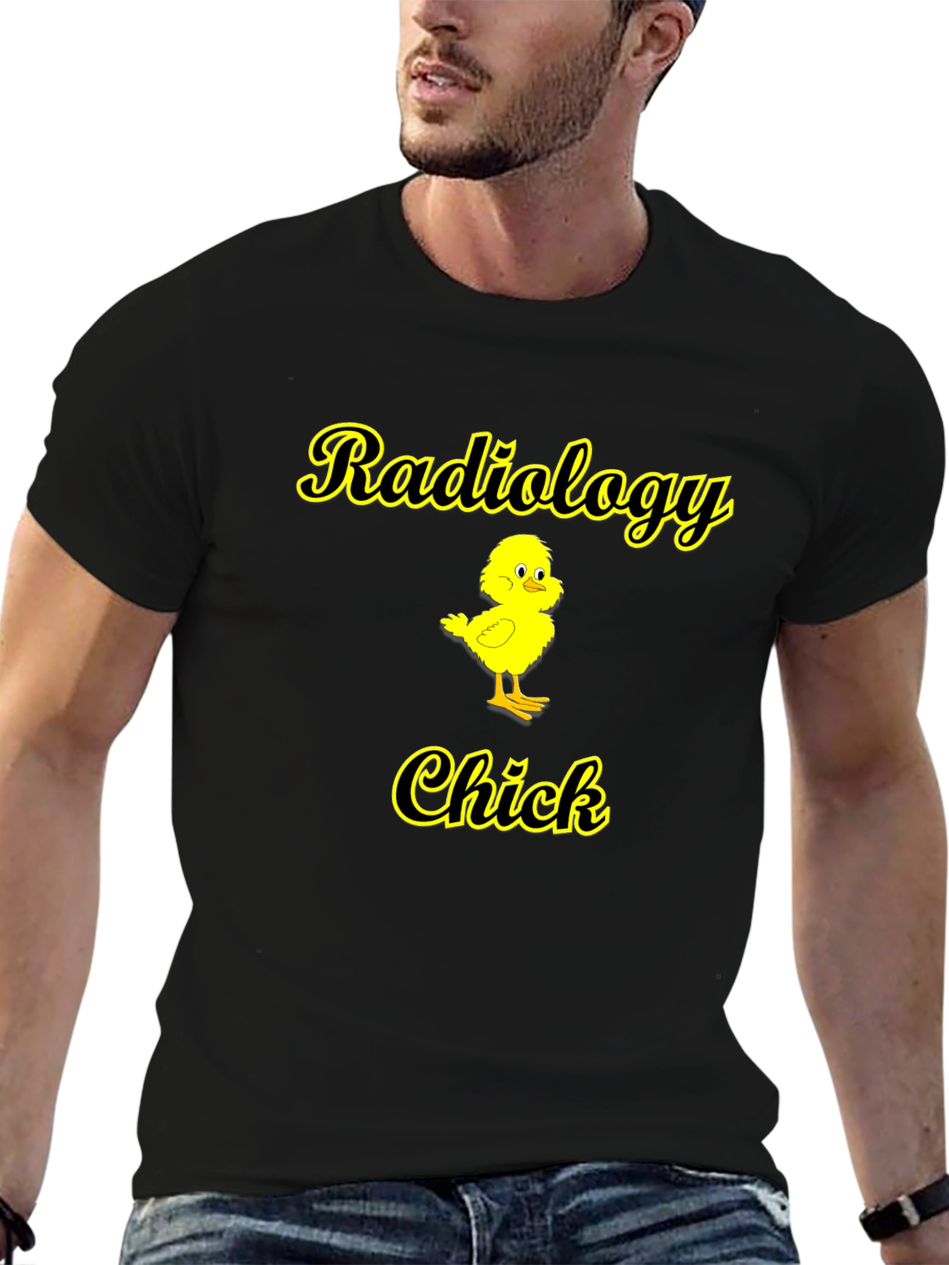 Black Radiology Chick T-Shirt - Cute & Funny Radiologist Tee view 6