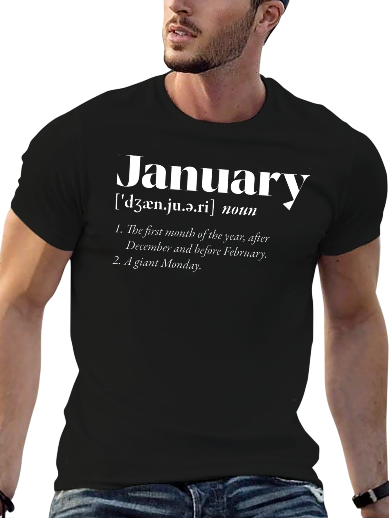 Black January Definition Graphic T-Shirt view 6