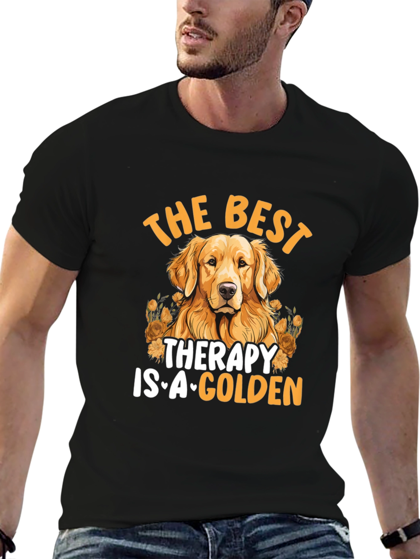 Best Therapy Golden Dog Graphic Tee - 6