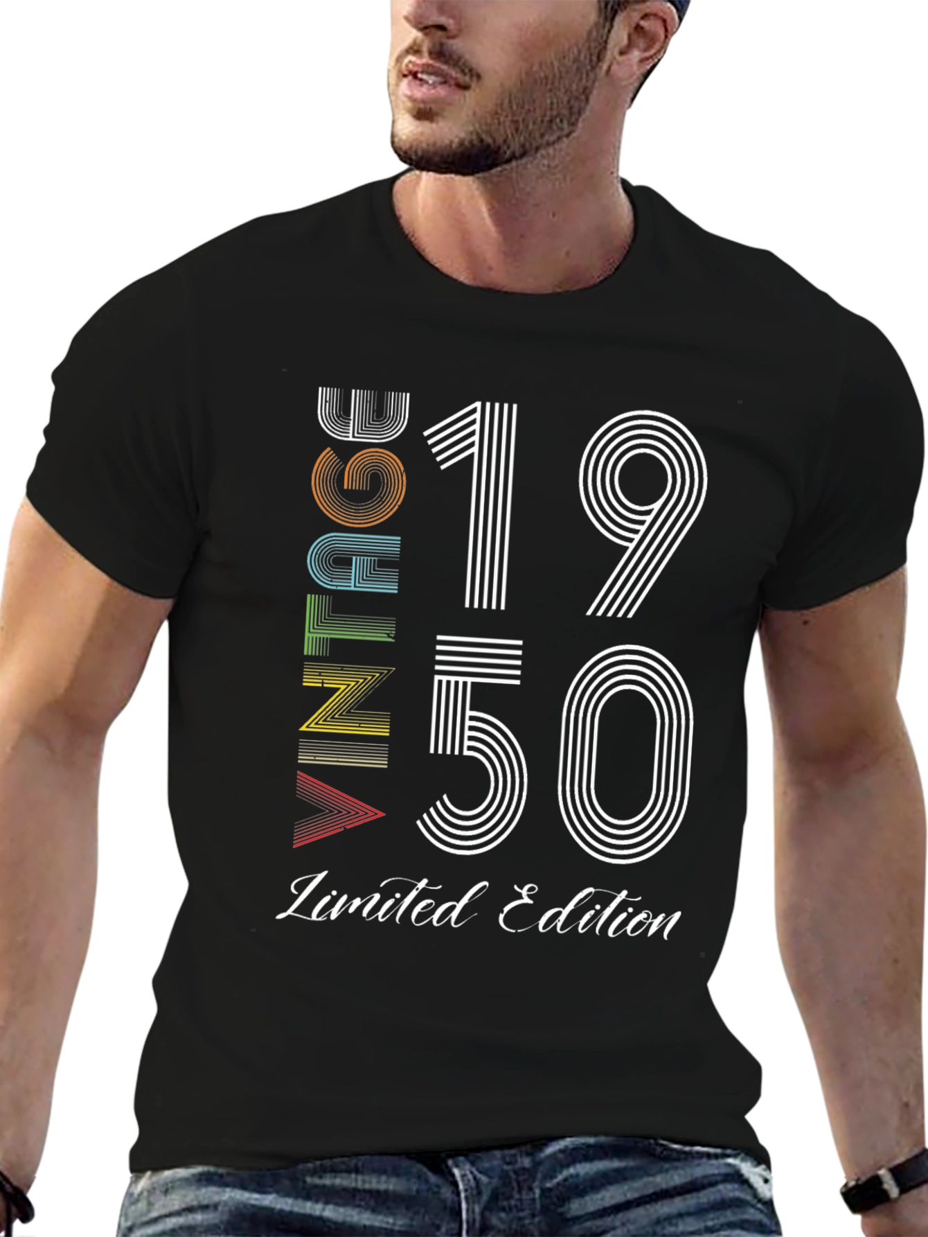 Black Vintage 1950 Limited Edition Graphic T-Shirt view 6
