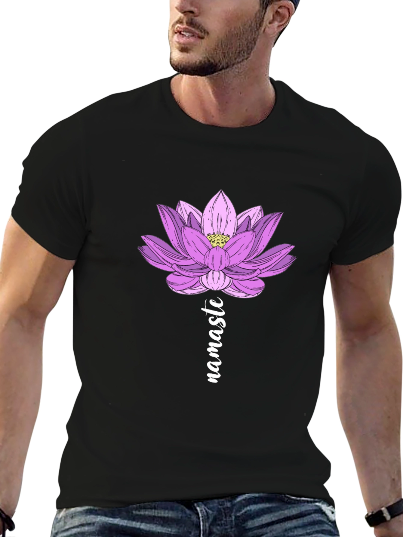 Lotus Namaste Graphic T-Shirt - Yoga Inspired Design - 6