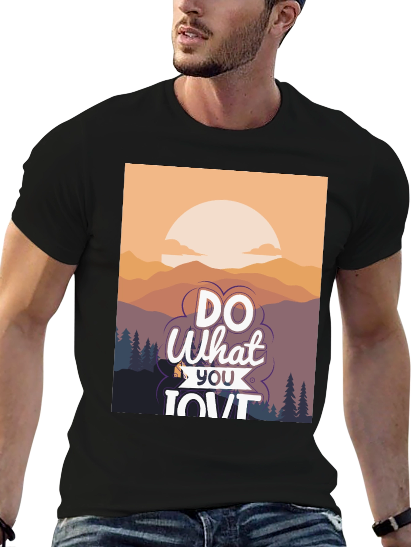 Black Do What You Love Graphic Tee - Black T-Shirt view 6