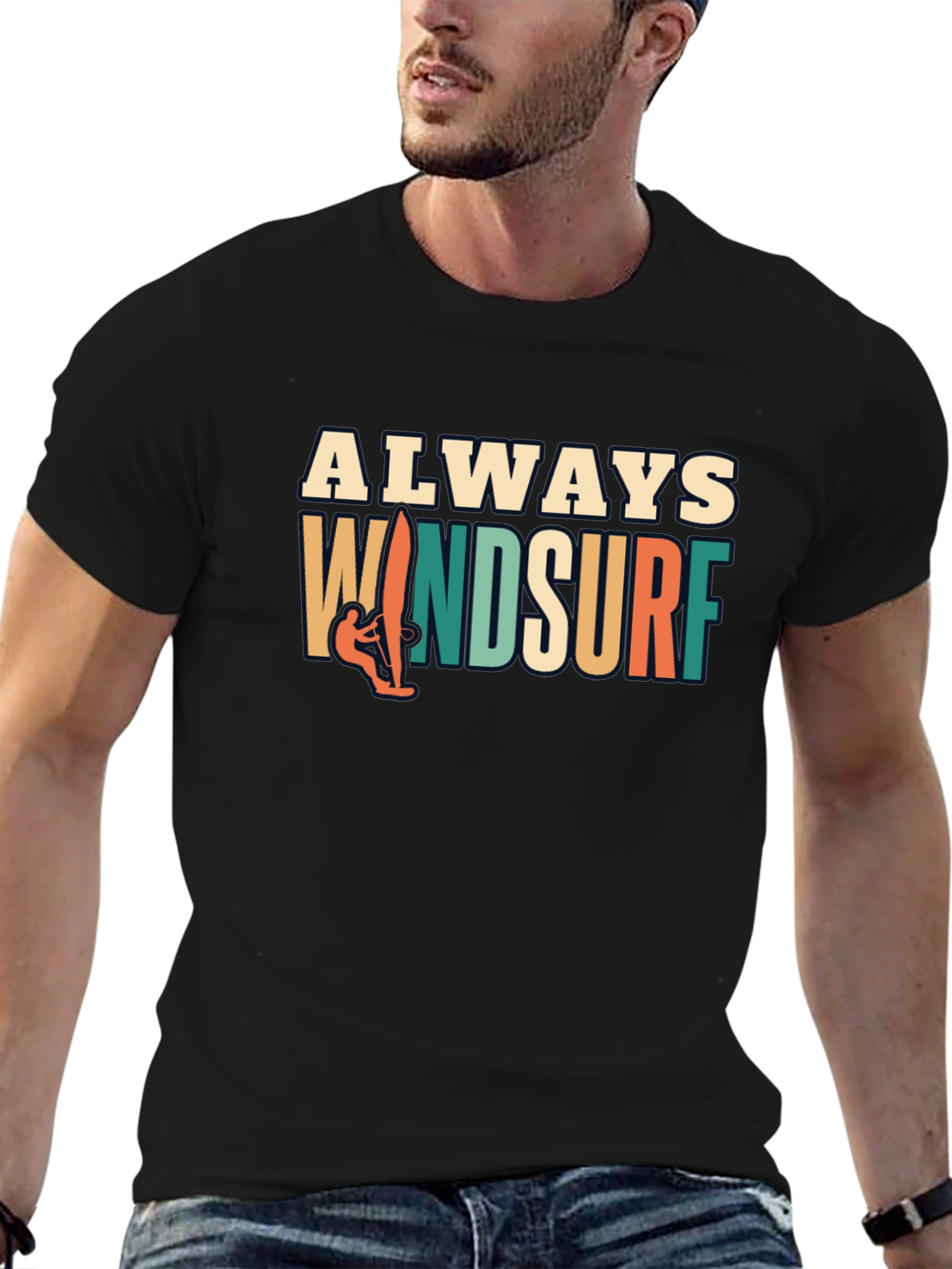 Black Always Windsurf T-Shirt view 6