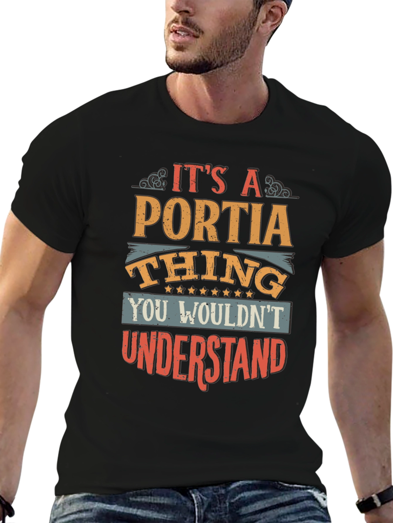Black It's a Portia Thing T-Shirt view 6