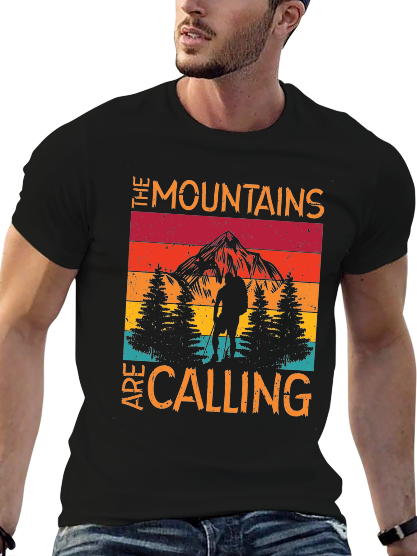 Black Mountains Are Calling Men's Graphic Tee view 6