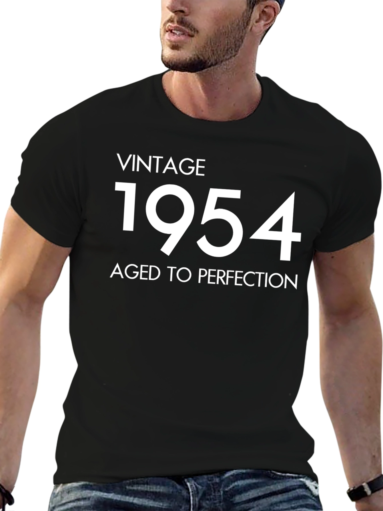Black Vintage 1954 Aged to Perfection T-Shirt view 6