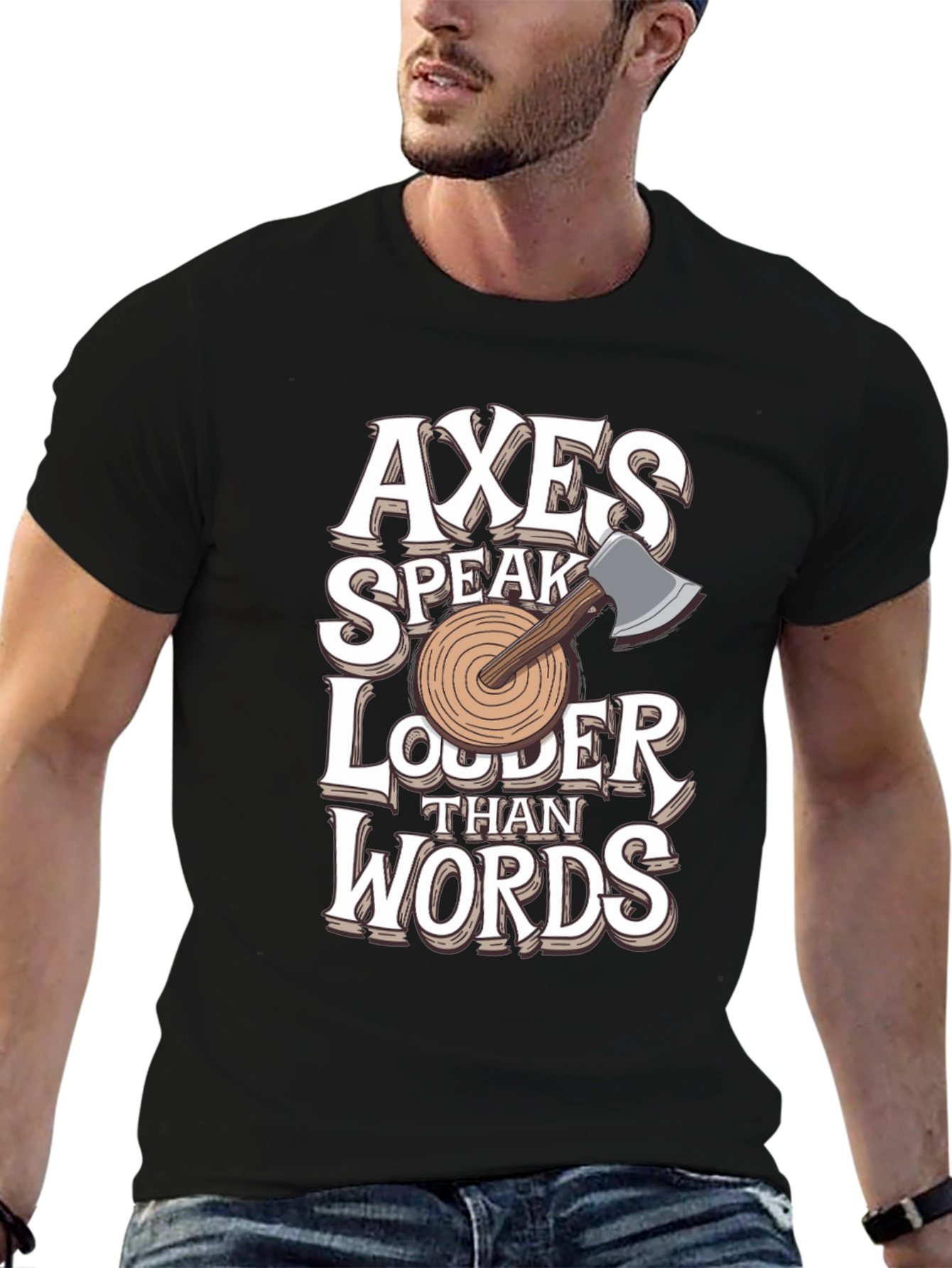 Black Axes Speak Louder Than Words Graphic Tee view 6