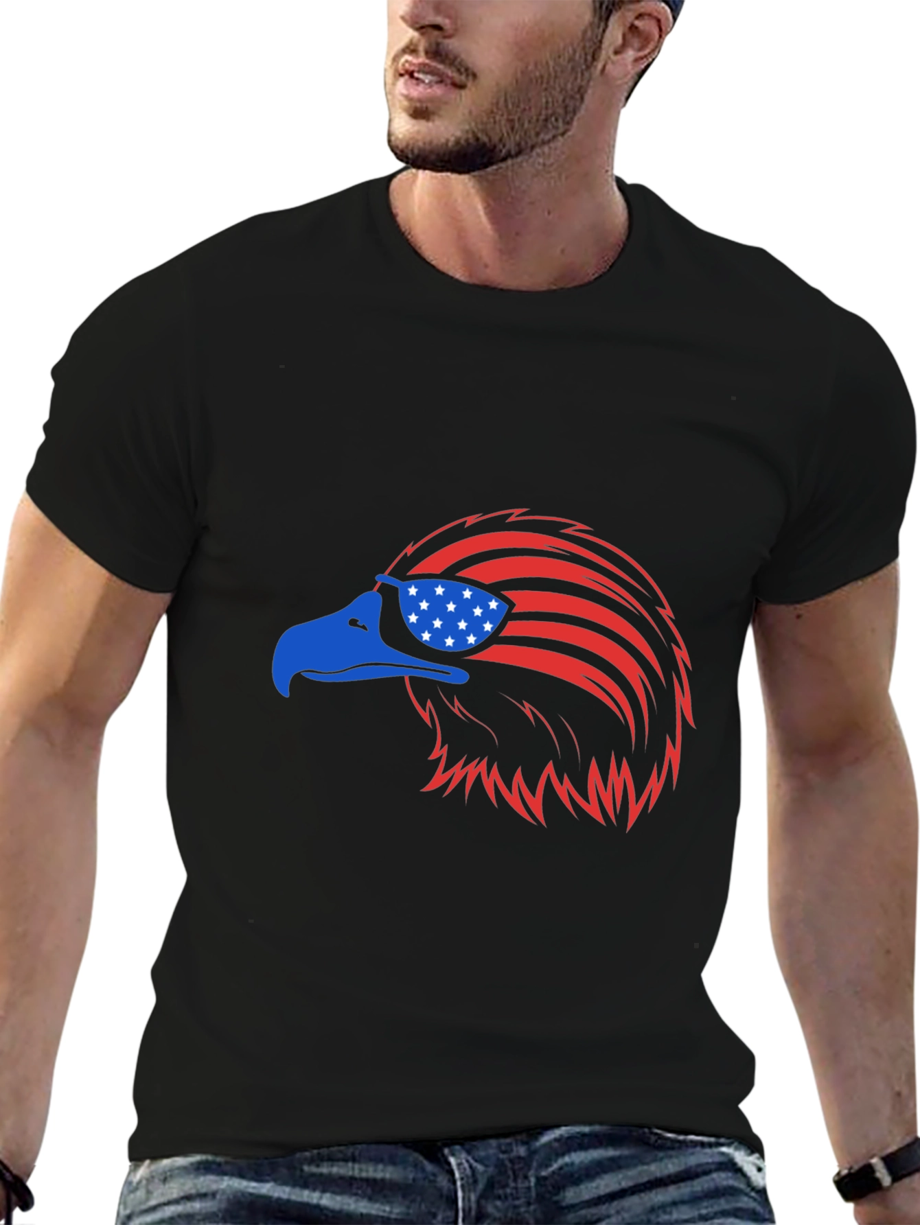 Black American Eagle Graphic Tee view 6