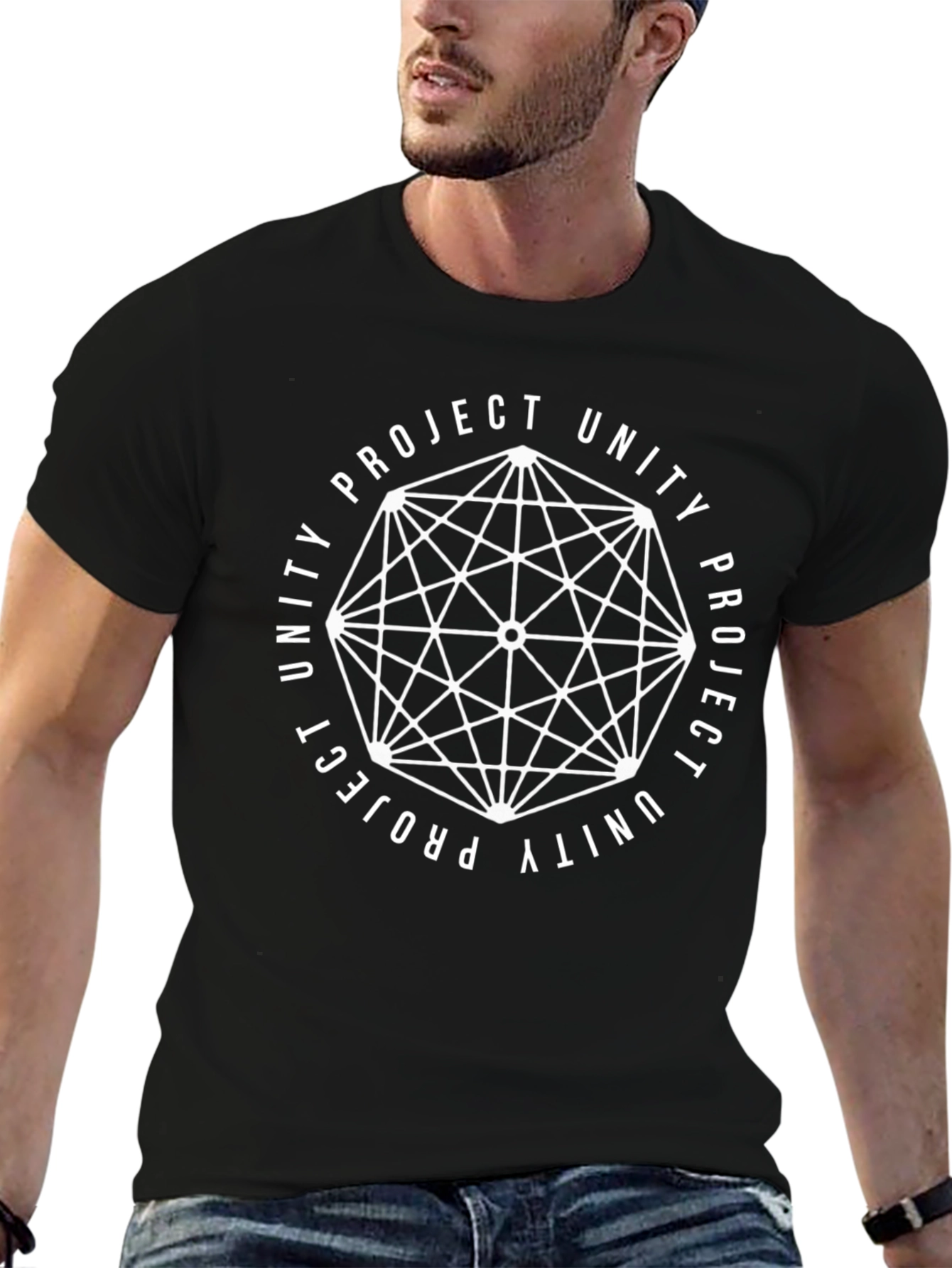 Black Project Unity Graphic Tee - Black Cotton Blend view 6