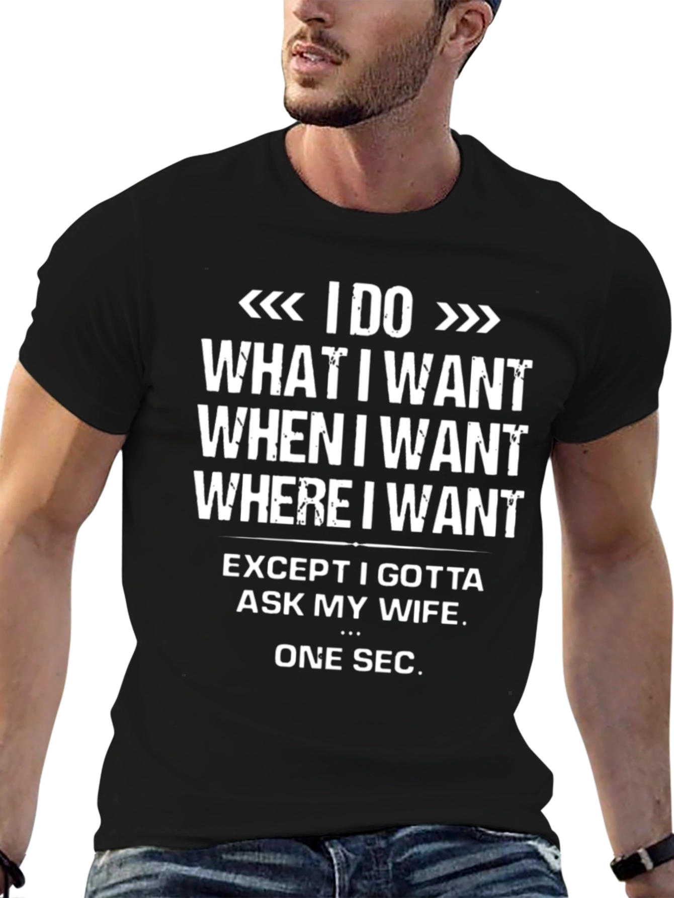 Black Funny 'I Do What I Want' Graphic T-Shirt view 6