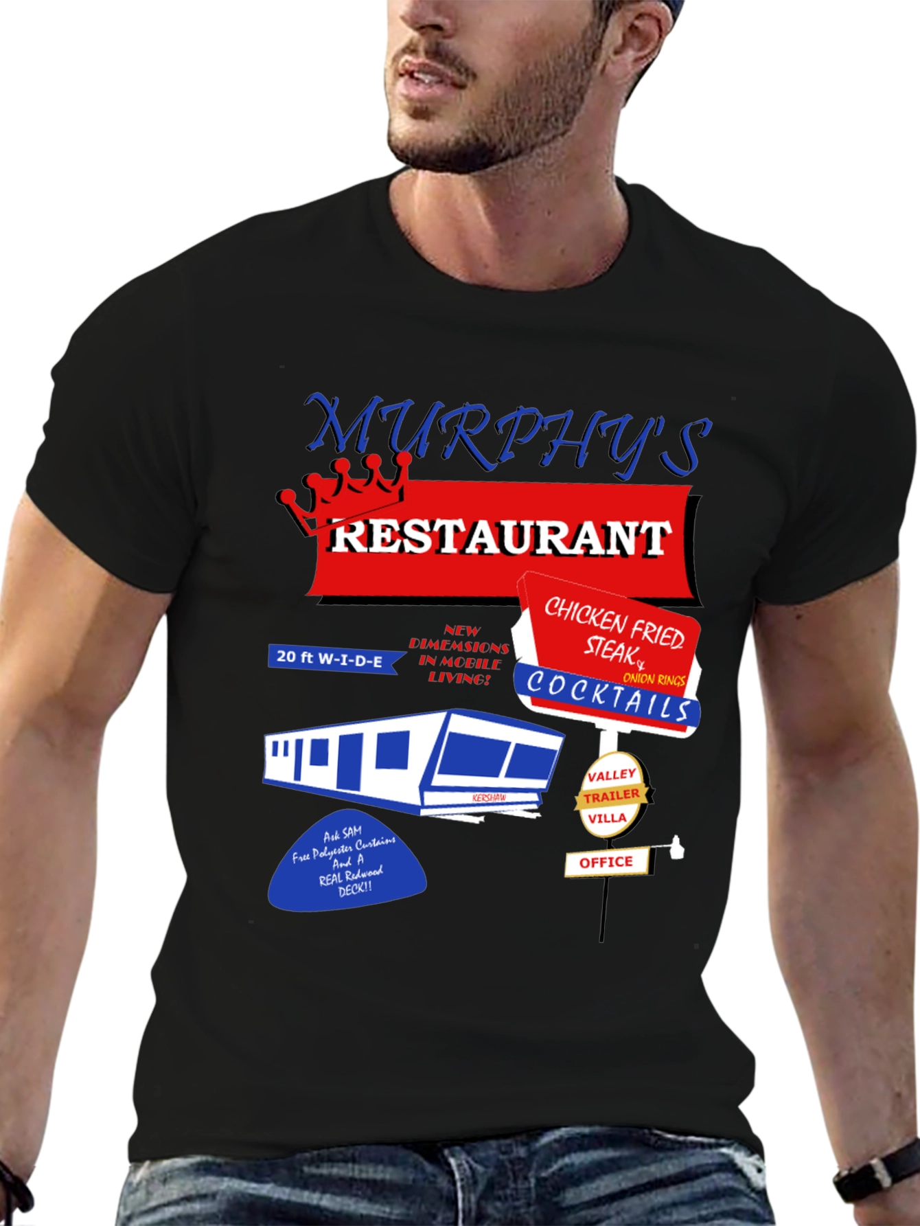 Black Murphy's Restaurant T-Shirt view 6