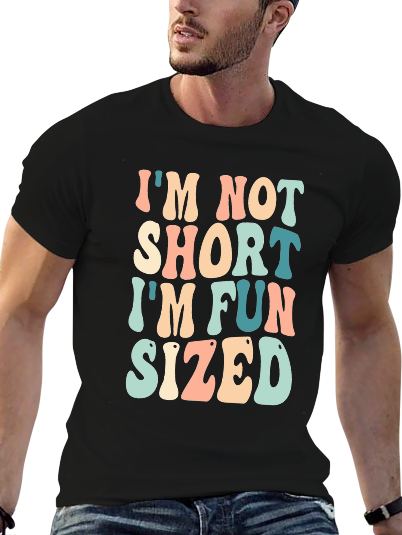 Black Fun Sized T-Shirt - I'm Not Short view 6