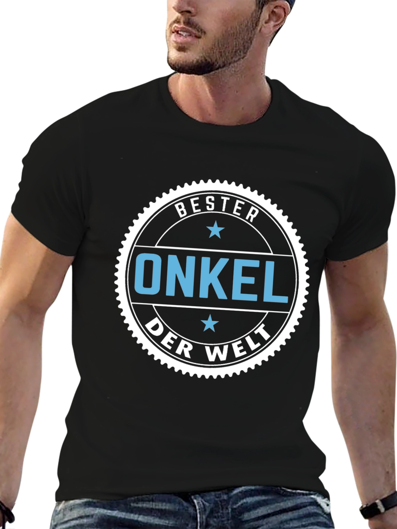 Black Bester Onkel Der Welt - Best Uncle T-Shirt view 6