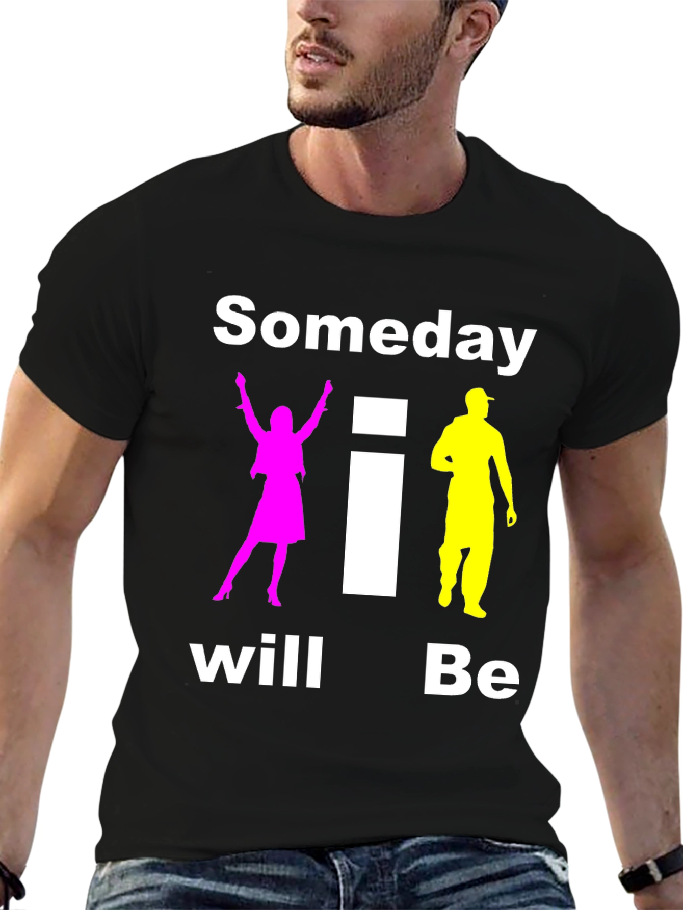Black Someday I will Be T-Shirt Black Cotton view 6