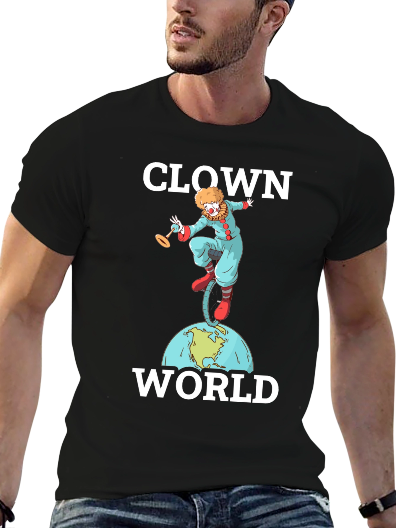Black Clown World Graphic T-Shirt view 6